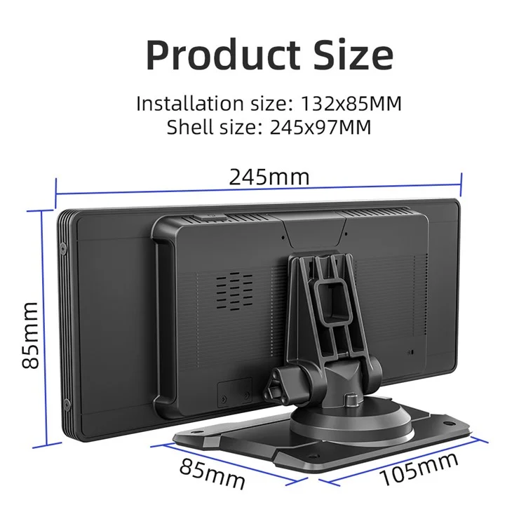 B5303 9.3" HD Screen Portable Bluetooth-compatible Car MP5 Player HD Large Screen Wireless Car Player Radio