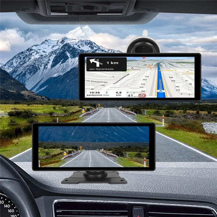 W510-2 Schermo HD da 6,86 pollici Lettore portatile per auto con telecamera AHD Telecamera di retromarcia Monitor supporta Bluetooth, FM
