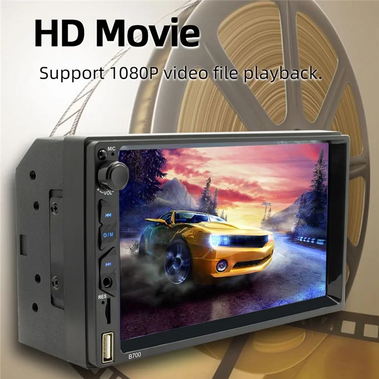 Lettore MP5 per auto B700 Radio per auto da 7 pollici FM Bluetooth Multimediale Supporto Specchio Link 
