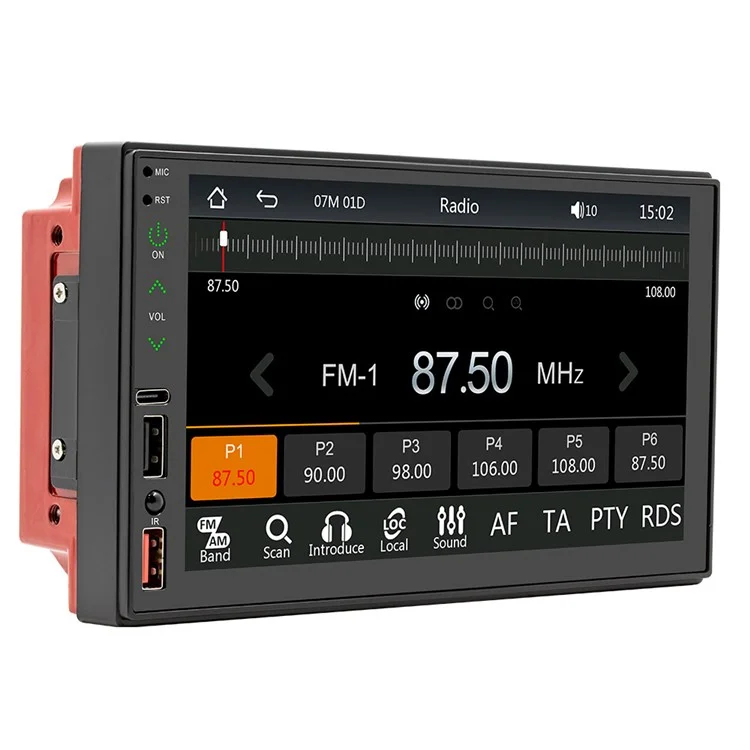 FS02C Car Radio MP5 Player 7" HD Screen Mirror Link Reversing Image FM Radio Receiver