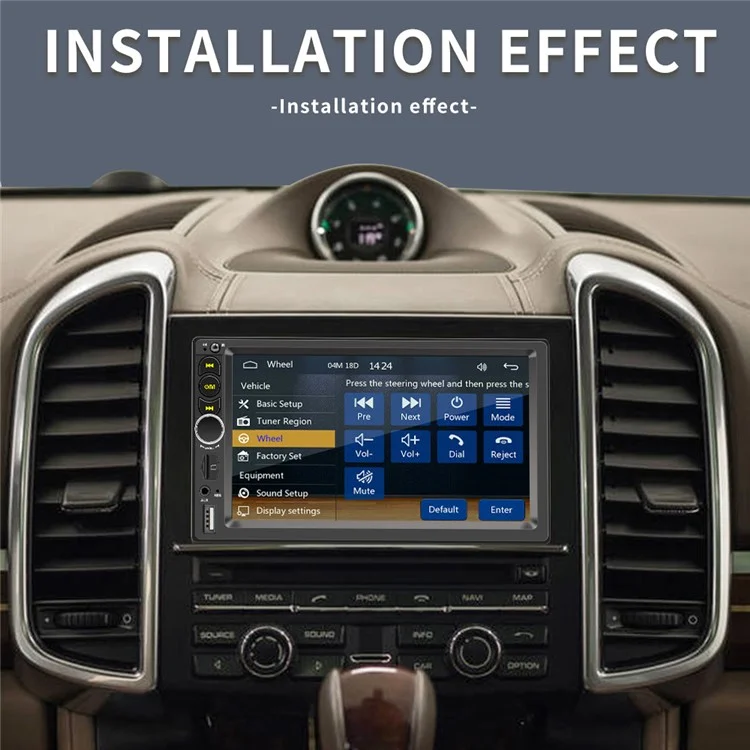 Receptor de radio para coche F710C de 7 pulgadas con Bluetooth y manos libres, reproductor de radio FM y MP5 para coche