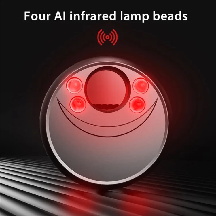 X17 Anti-Peep Camera Detector 4 AI Infrared Lamp Beads Camera Finder Portable GPS Car Signal Location Detector - Black