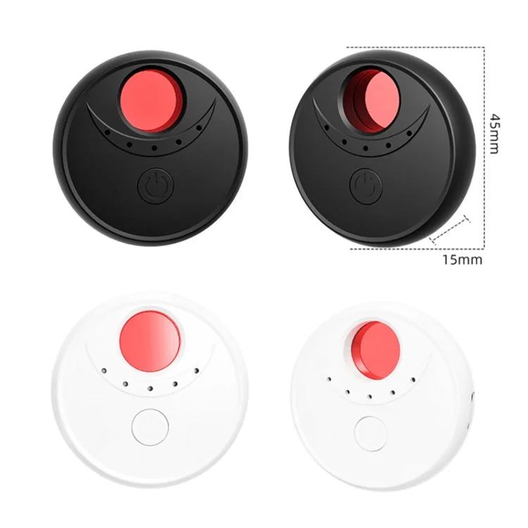 X17 Anti-Peep Camera Detector 4 AI Infrared Lamp Beads Camera Finder Portable GPS Car Signal Location Detector - White