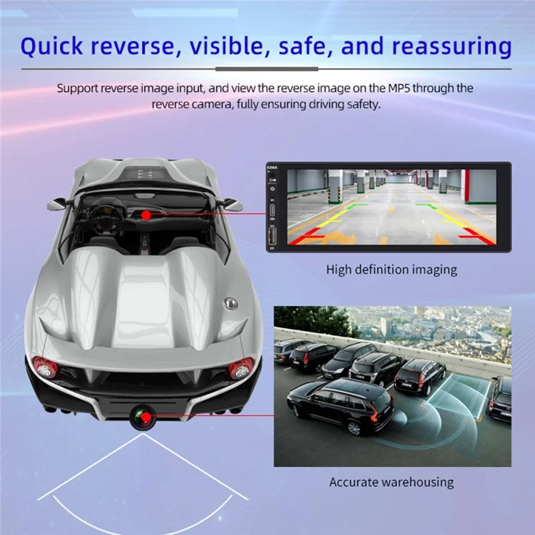 6288A 6.9-inch IPS Screen Android Wireless Car Play Mobile Phone Bluetooth Player 2+32G