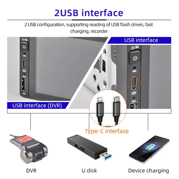 6288A 6.9-inch IPS Screen Android Wireless Car Play Mobile Phone Bluetooth-compatible Player 2+32G