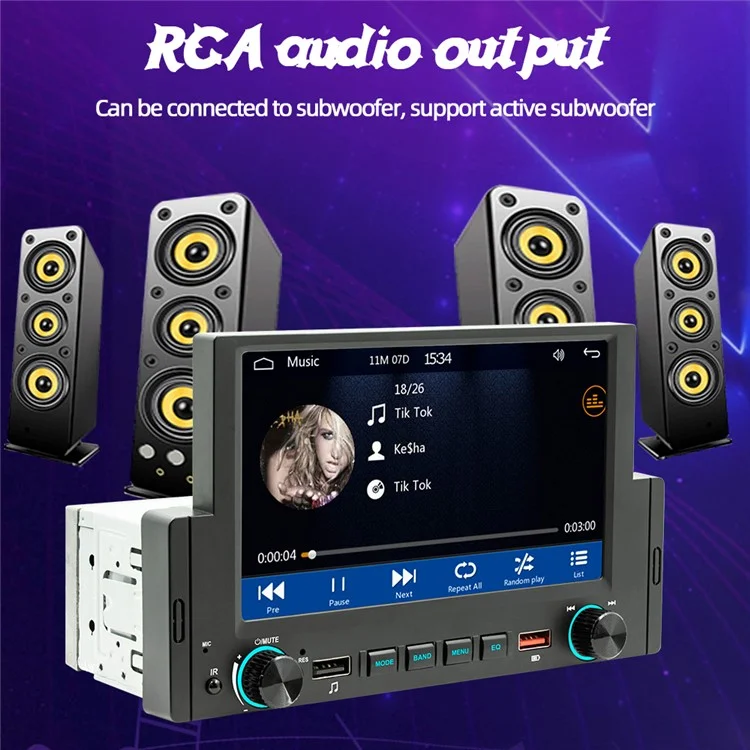 F170C 6-дюймовый кар-плей Bluetooth-автомобильный MP5-плеер с двойным USB-радио FM
