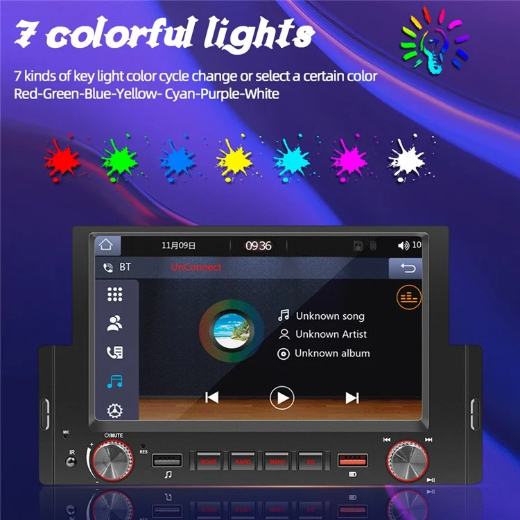 F170C 6-inch Car Play Bluetooth Car MP5 Player with Dual USB Car FM Radio