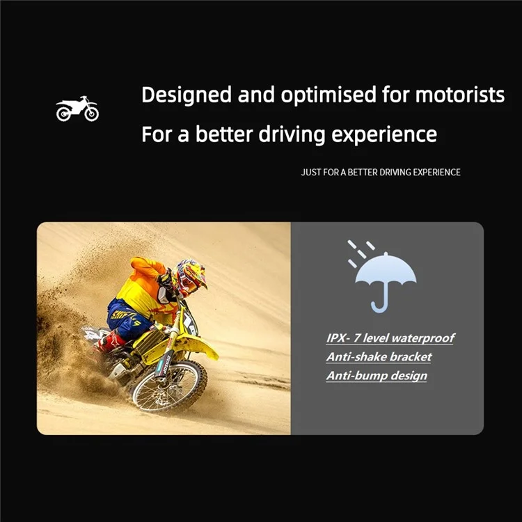 PND-Q5 5-inch Wireless Car Play Portable Motorcycle Navigator Bluetooth-compatible HD Video Playback