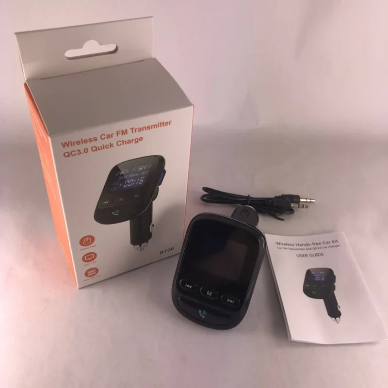 BT06 Bluetooth Reproductor De Música Bluetooth Llamadas Con Manos Libres Llamadas Cigarette Encendedor Adaptador Kit Con Transmisor Digital FM