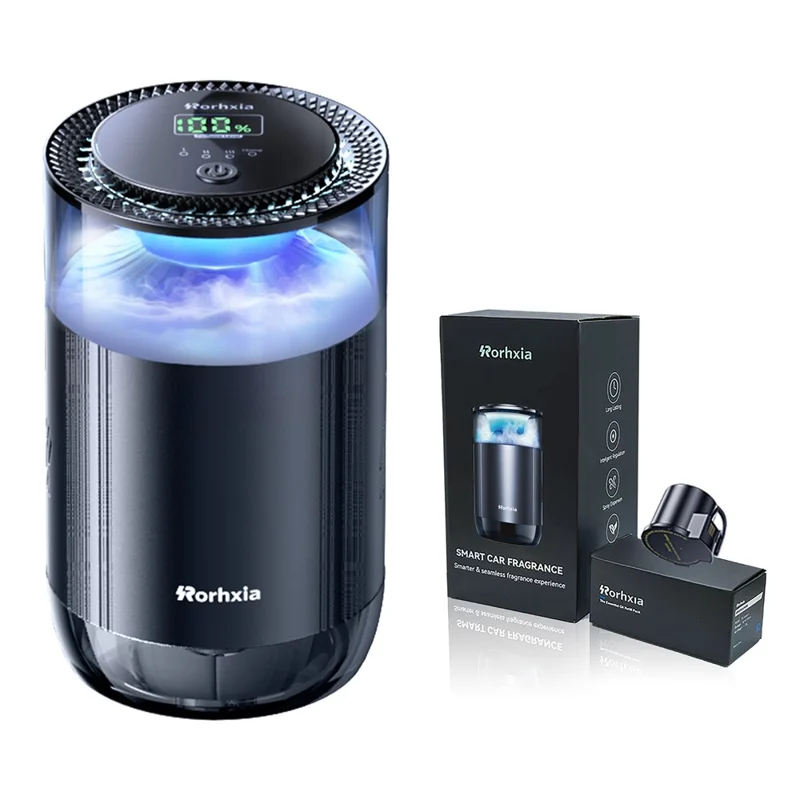 RORHXIA P3 Smart Car Fragrance Diffuser Automatic On / Off Long Lasting Scent Aroma Diffuser - Black
