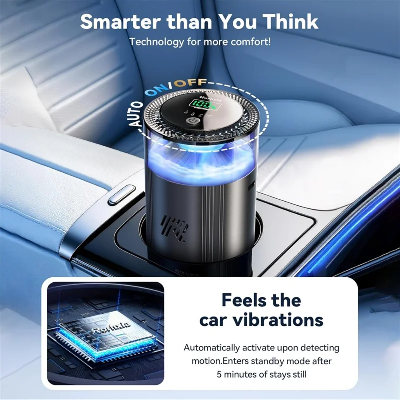 RORHXIA P3 Smart Car Fragrance Diffuser Automatic On / Off Long Lasting Scent Aroma Diffuser - Black