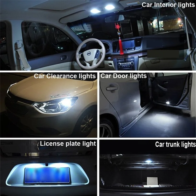 2Pcs RGB 6SMD Car LED Dome Interior Lamp Auto Remote Control Colorful Reading Light Roof Trunk Bulb - 31mm