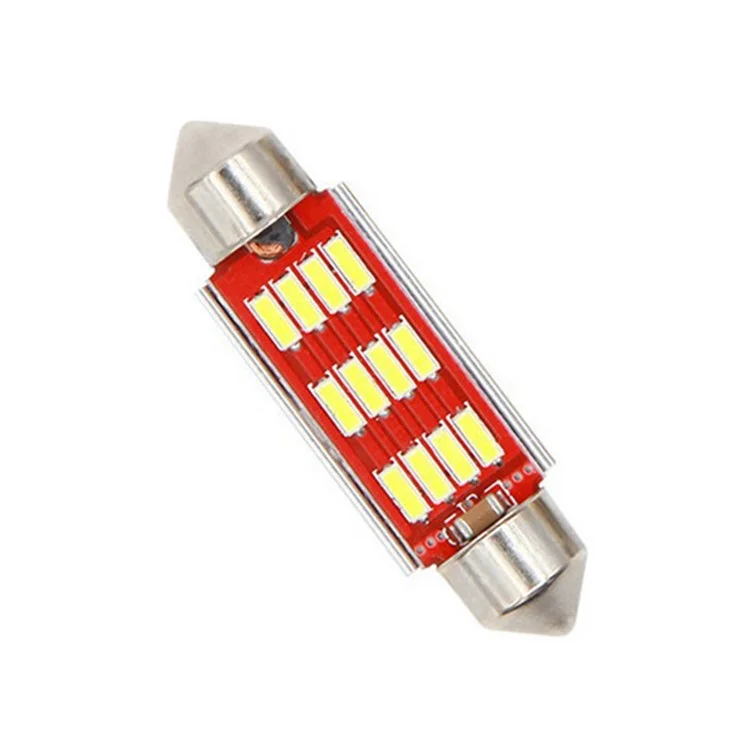 10Pcs Car LED Interior Reading Light 160LM 6000K Auto Room Ceiling Dome Lamp - 31mm