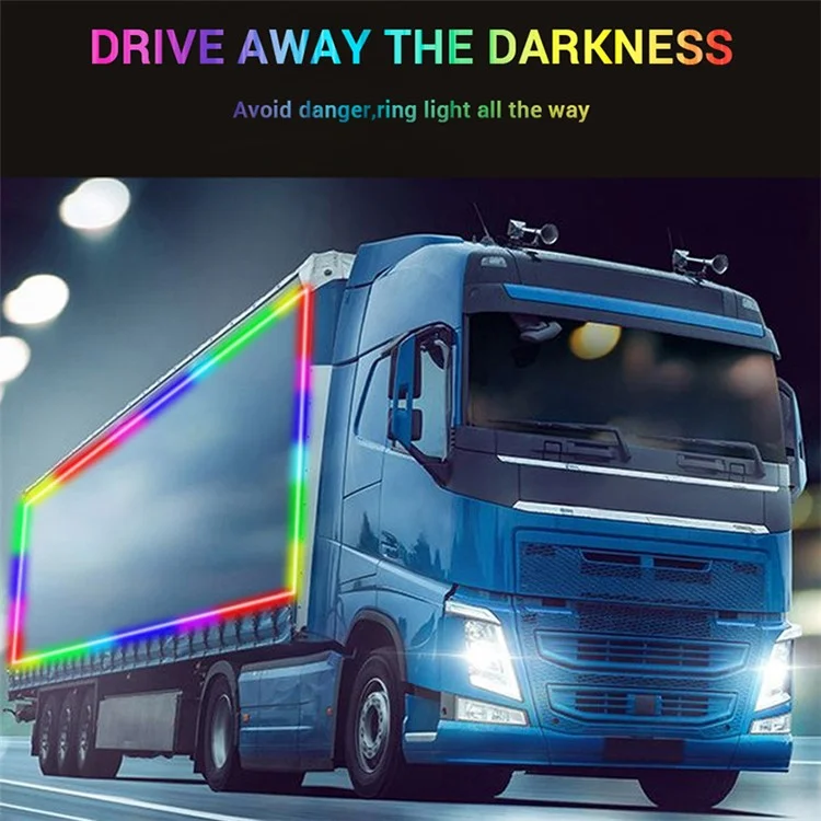2.4m 24V Van DRL Running Lamp Truck Exterior Decoration LED Strip for Car RGB Ambient Light Bar