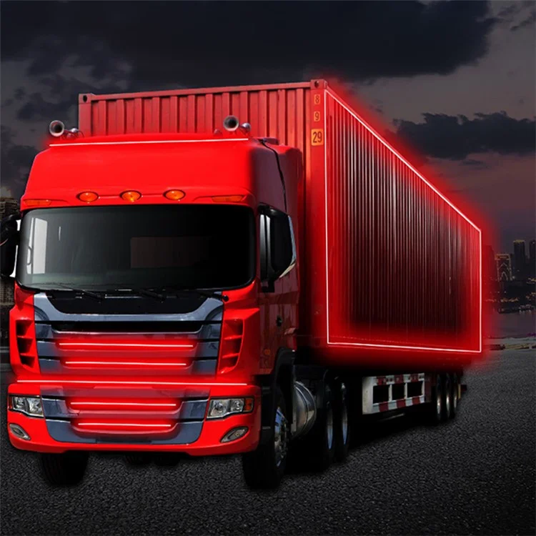 2.4m 24V Van DRL Running Lamp Truck Exterior Decoration LED Strip for Car RGB Ambient Light Bar