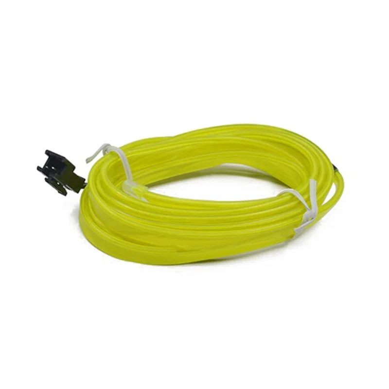 5m USB Car Interior EL Strip Light for Car Decoration Ambient Light Glowing Rope Lights with Driver - Fluorescent Green