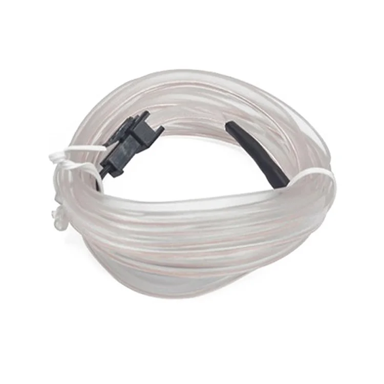 Tira de luz EL para encendedor de cigarrillos de 5 m para decoración de automóviles, luces ambiente, luces de neón con controlador - Blanco