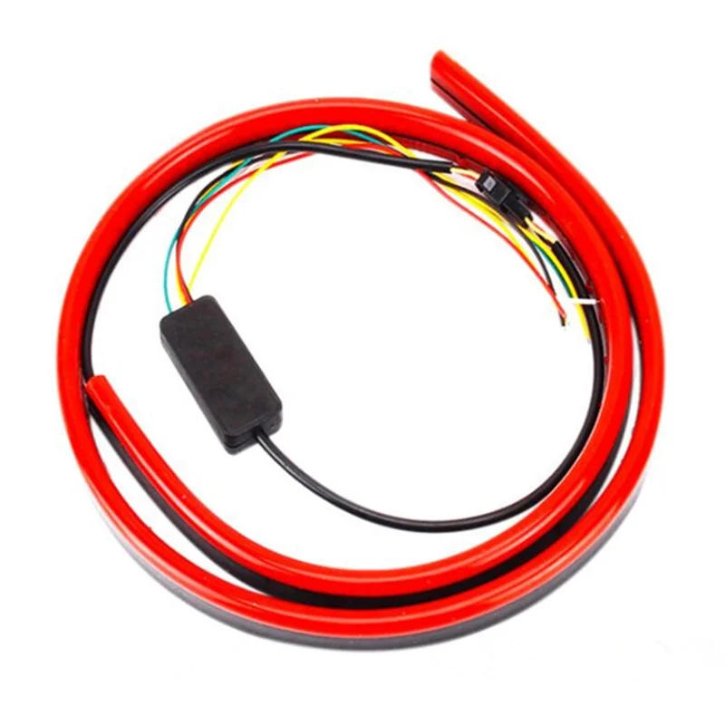 90cm PVC High Mount Car Brake Light Strip Rear Glass Decorative LED Lamp Flashing Warning Light