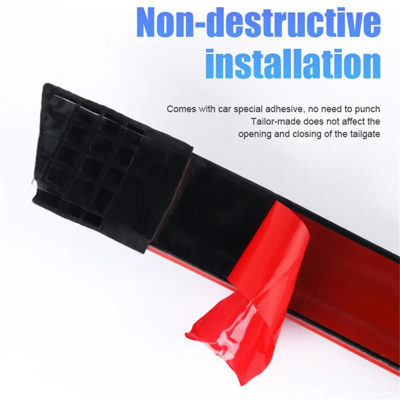 Taśma LED z włókna węglowego PVC do tylnego spoilersa samochodu, lampka sygnalizacyjna, kierunkowskaz, światło hamowania