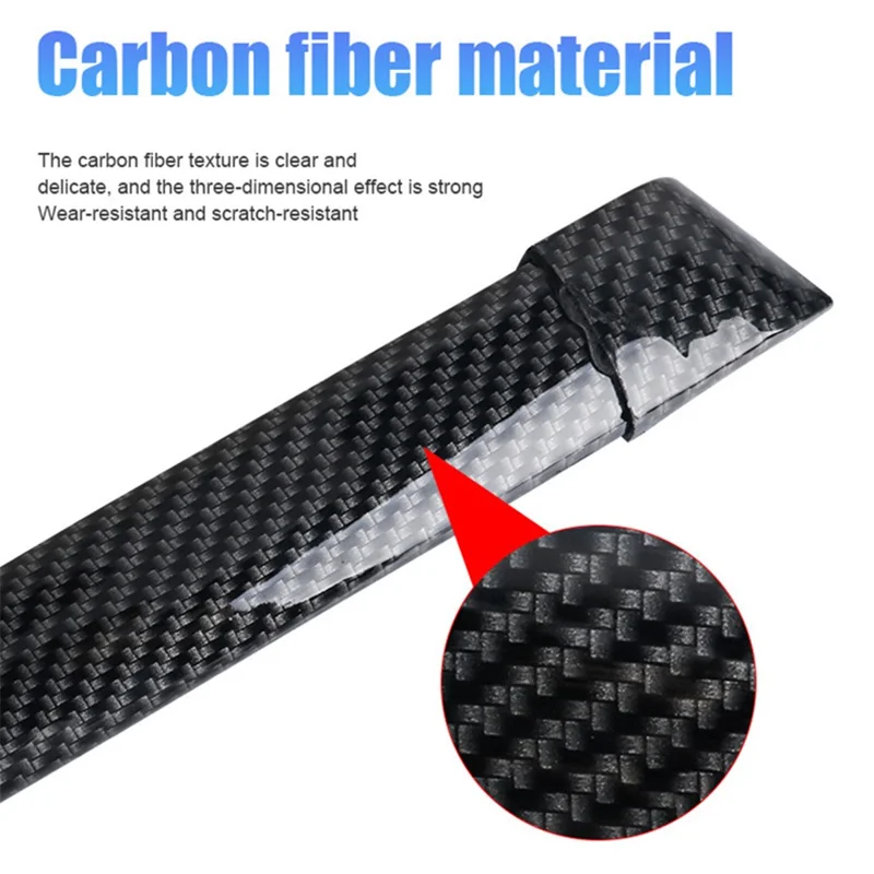 Taśma LED z włókna węglowego PVC do tylnego spoilersa samochodu, lampka sygnalizacyjna, kierunkowskaz, światło hamowania