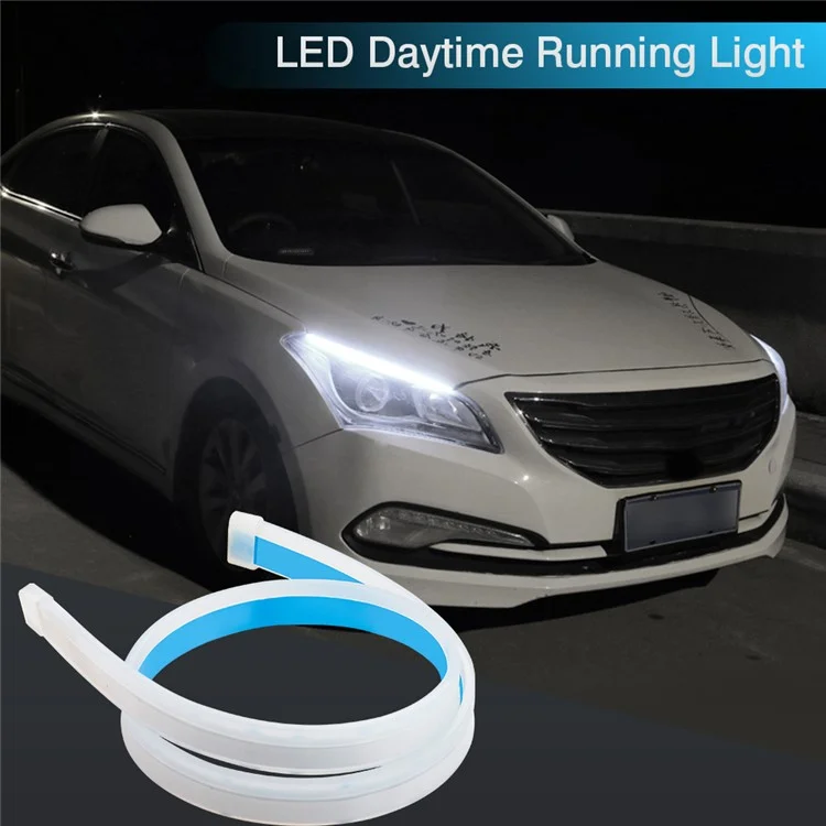 2Pcs 30cm Waterproof Car DRL Flexible LED Strip Daytime Running Light Turn Signal Light - Red / Yellow
