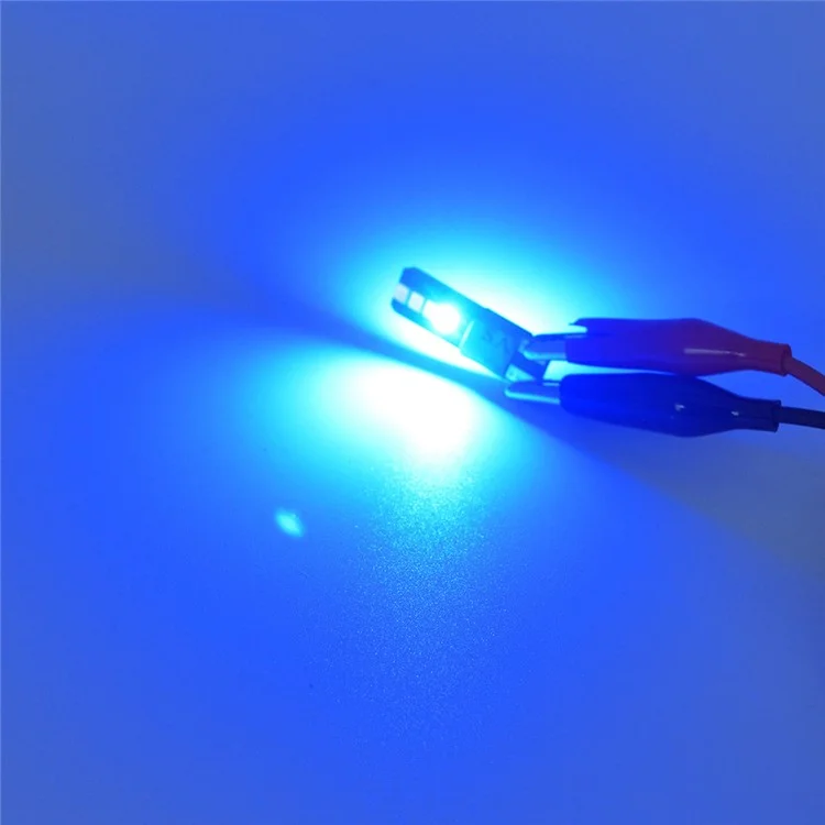 2Pcs T10 Car LED Interior Reading Light White+Blue Color Light Vehicle Dome Lamp
