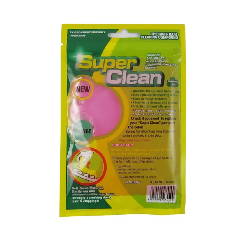 Keyboard Dust Cleaner Magic Sticky Gel Flexible Cleaning Gel for PC Laptop Car Air Vent Dashboard - Pink