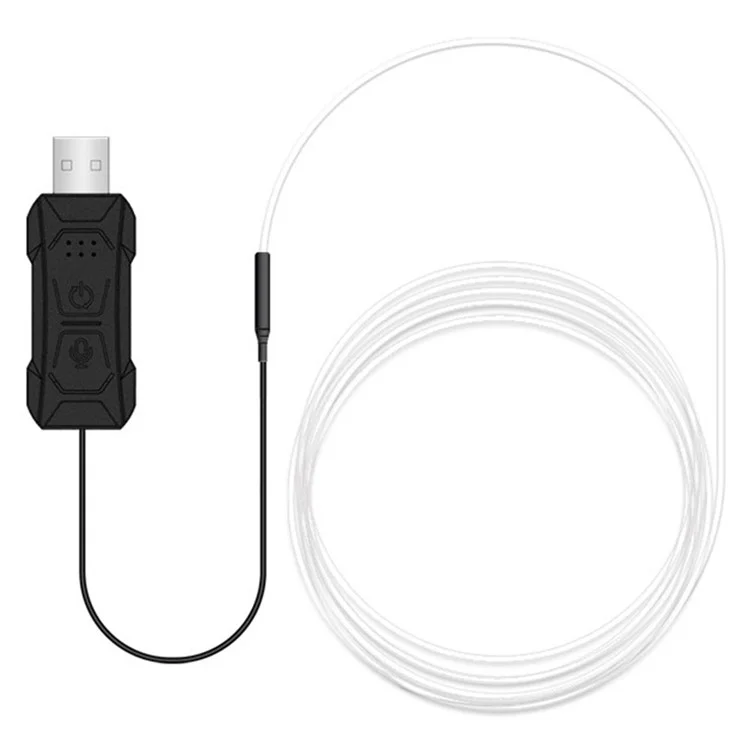 S5U 5m S-Series Striscia LED RGB Multicolore Flessibile con Fibra Ottica per Illuminazione Interna dell'Auto con Controllo Vocale e a Pulsante USB