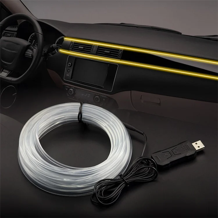 Bande lumineuse à LED haute luminosité de la série S1U 1m S-Series, lampe à fibre optique flexible Neon Atmosphere pour la décoration intérieure de la voiture
