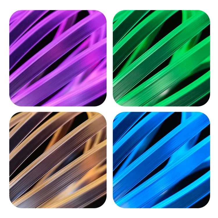 Bande lumineuse à LED haute luminosité de la série S1U 1m S-Series, lampe à fibre optique flexible Neon Atmosphere pour la décoration intérieure de la voiture