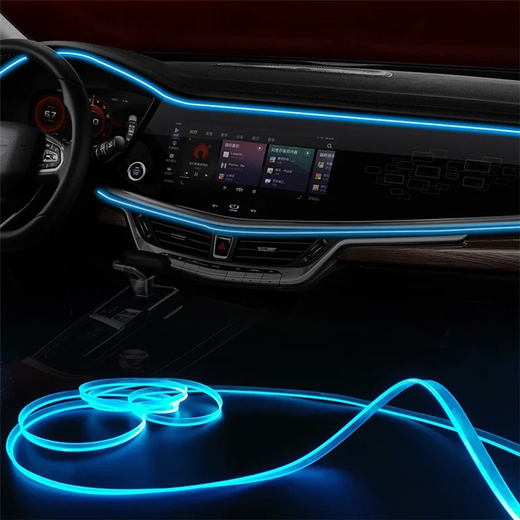 Bande lumineuse à LED haute luminosité de la série S1U 1m S-Series, lampe à fibre optique flexible Neon Atmosphere pour la décoration intérieure de la voiture