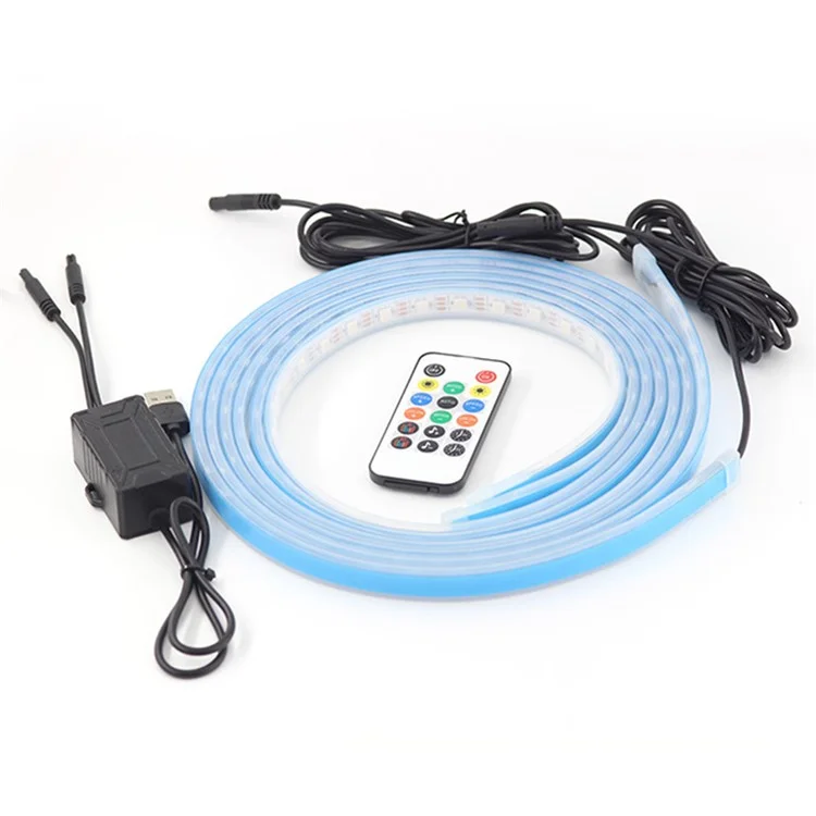 E18U 1.8m USB LED Strip Lights Voice / RC Control Breathing Light for Car Outside Modified Colorful Ambient Lights