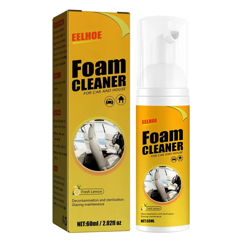 Nettoyant Mousse Multi-usages EELHOE 60ml pour Intérieur de Voiture et Maison