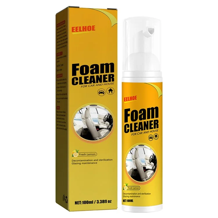 EELHOE 100ml Multifunctional Foam Cleaner Car Interior Seat Steering Wheel Cleaner