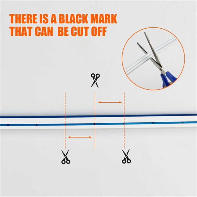 1.8m Car Hood Flexible Decorative Light Strip 1000LM PVC Silicone Waterproof DRL Light Strip - Blue