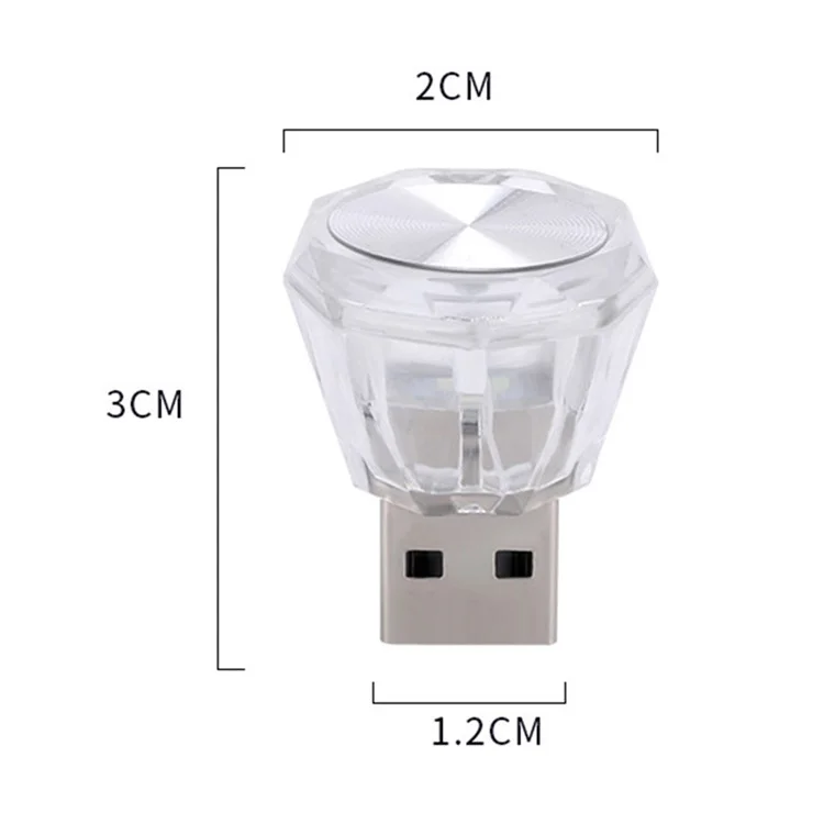 PVC Car USB Éclairage Sans Fil Suve Suve Vichiee Ampirie - Blanc