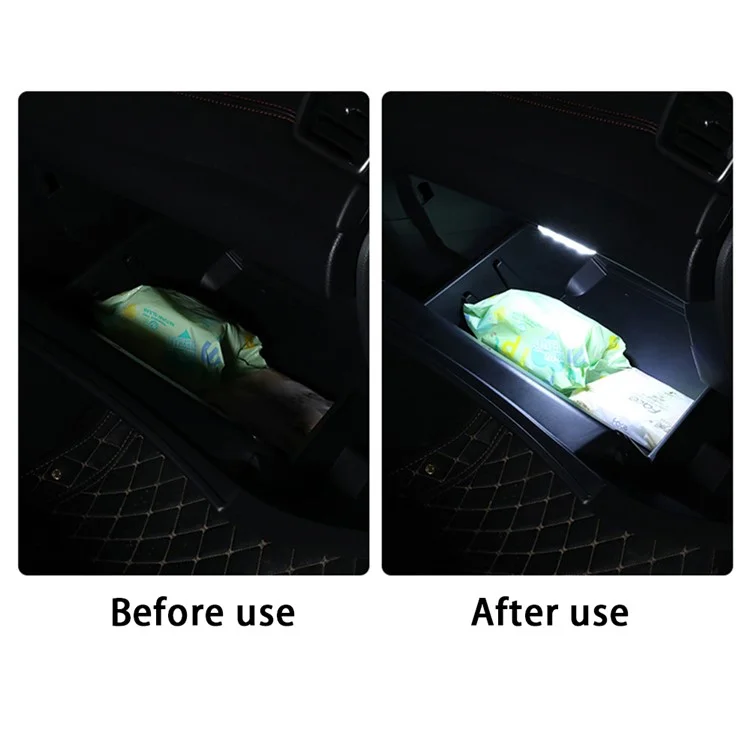 001 Lampe de lecture pour voiture à commande tactile magnétique rechargeable - Lumière blanche