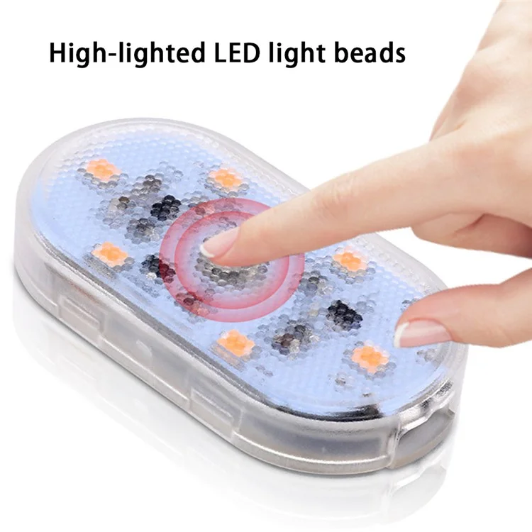 001 Lampe de lecture pour voiture à commande tactile magnétique rechargeable - Lumière blanche