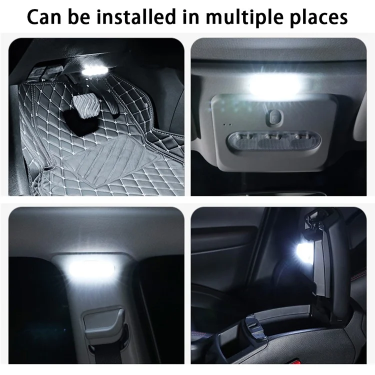 001 Lampe de lecture pour voiture à commande tactile magnétique rechargeable - Lumière blanche