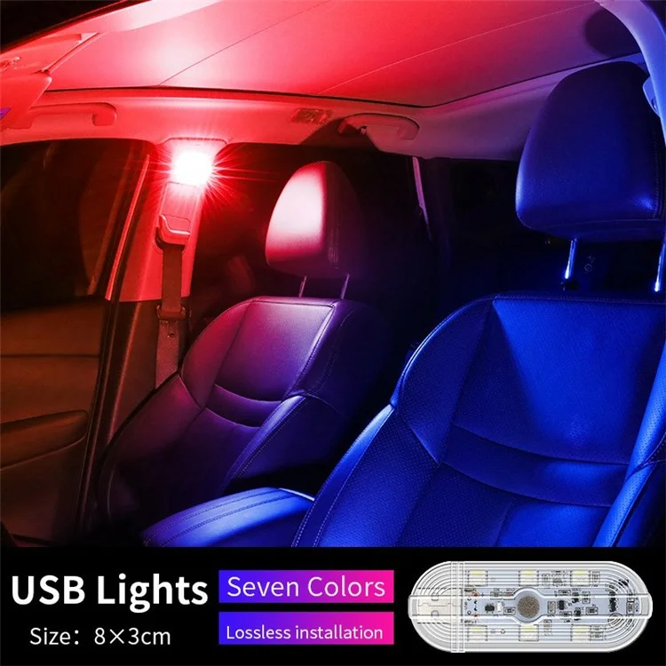 MS033 Luce ambiente wireless a controllo tattile USB per auto, multicolore 