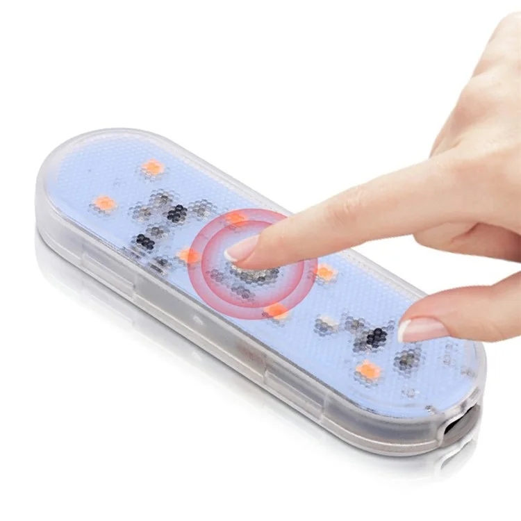 Sensor USB Charging 8-LED Single Color Car Ambient Light - Ice Blue