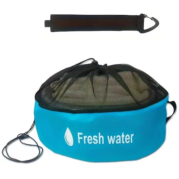 Bolsa de Armazenamento de Mangueira de Água RV Organizador de Tubos de Esgoto 600D Oxford Cloth Wire Cable Storage Bag - Azul