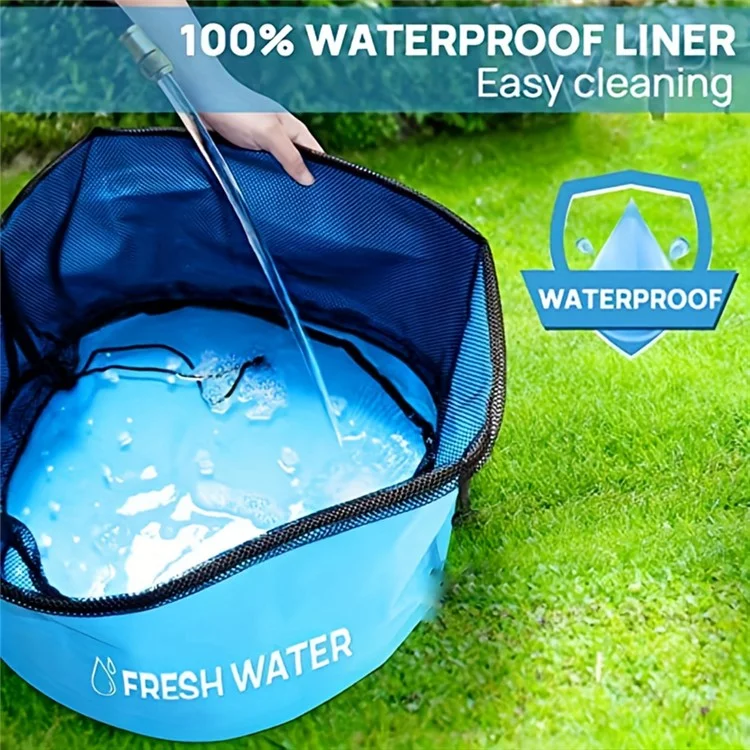 Bolsa de Armazenamento de Mangueira de Água RV Organizador de Tubos de Esgoto 600D Oxford Cloth Wire Cable Storage Bag - Azul