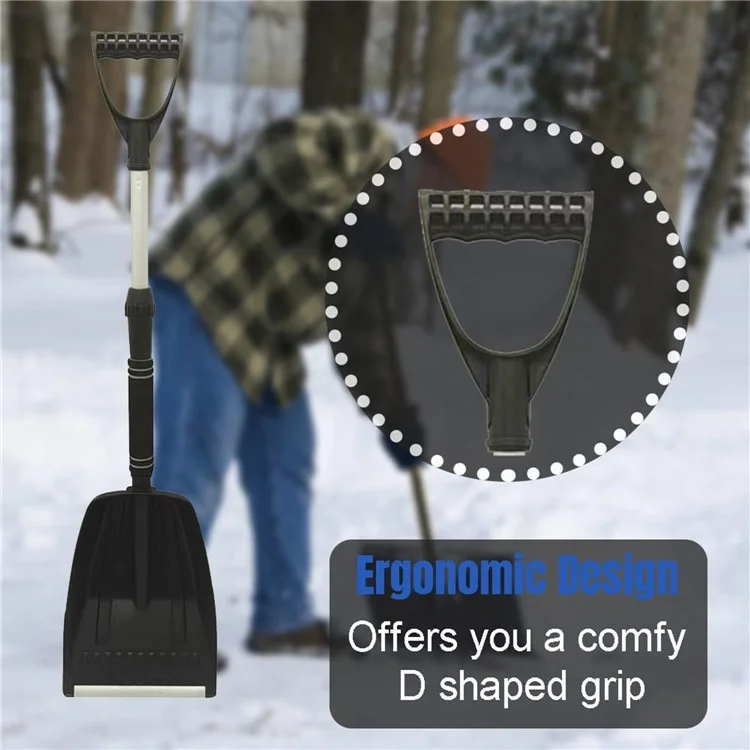 Extendível Carro Destacável Plástico Para pá de Neve + Ferramenta de Remoção de Gelo de Neve de Inverno de Alumínio