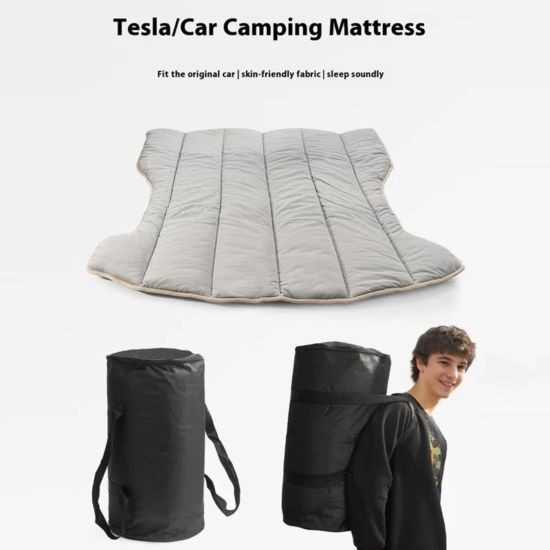 125 x 185.5cm For Tesla Model 3  /  Model Y Car Mattress Foldable Sleeping Mat for Outdoor Travel Self Driving