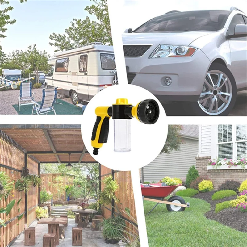 100ml Multi-Functional Water Gun Liquid-Filled High-Pressure Hand Sprayer for Washing Car Watering Lawn - Black