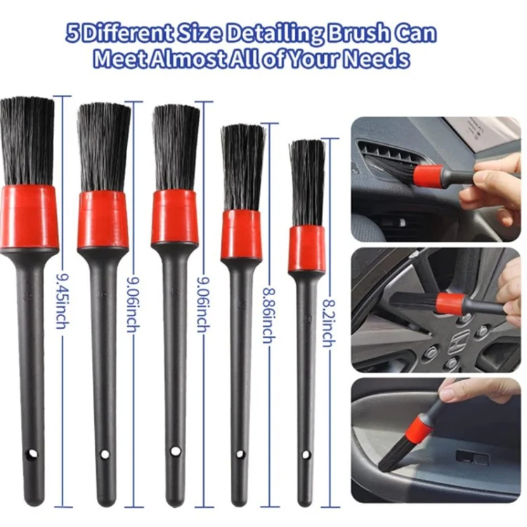 Juego de 35 Piezas de Herramientas de Limpieza de Coche Cepillo para Salida de Aire Boquilla de Lavado de Vehículos Cepillos de Detalle Esponjas y Almohadillas 