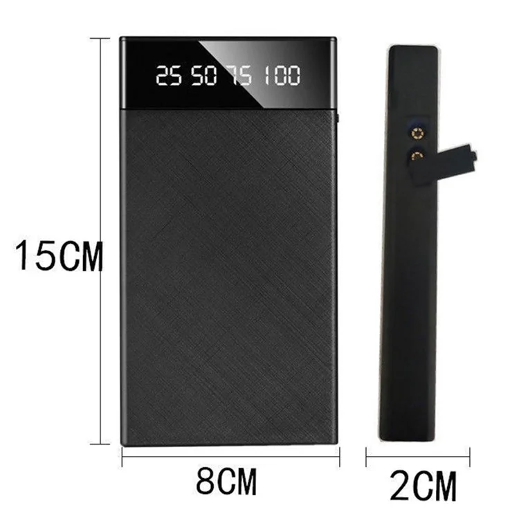 J9 Ultra Slim Car Emergency Power 12V Car Jump Starter Multi-functional Mobile Phone Power Bank 10000mAh - White
