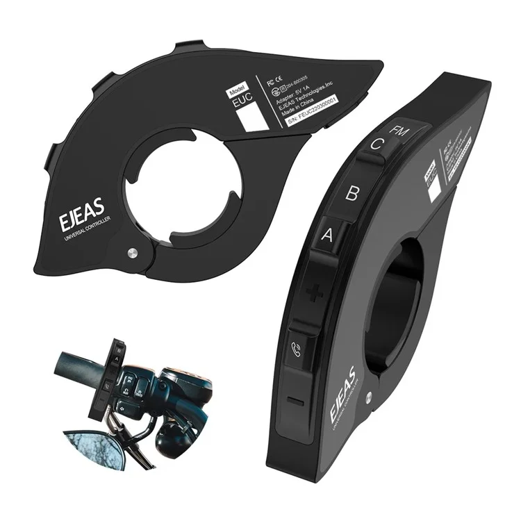 EJEAS EUC Motorrad-Intercom Bluetooth-Controller - Frequenzsteuerung, Anrufannahme, Musikwechsel