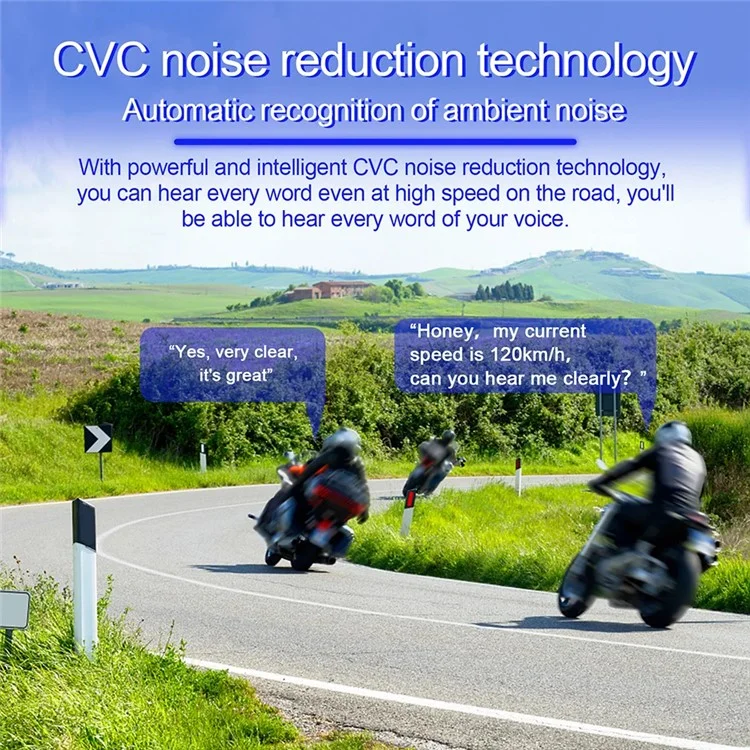 EJEAS V7 1 Paar Motorrad-Helm-Intercom Bluetooth 5.1 Headset 700m Drahtloser Kommunikator für 7 Fahrer